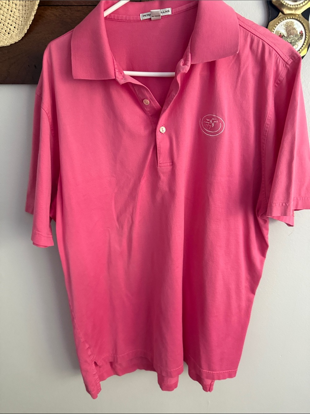 Peter Millar Pink Short-Sleeve Polo